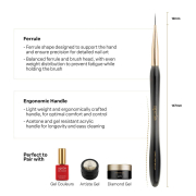 Apres Gel Art Brush - Long Liner AP-5BRLL 41999