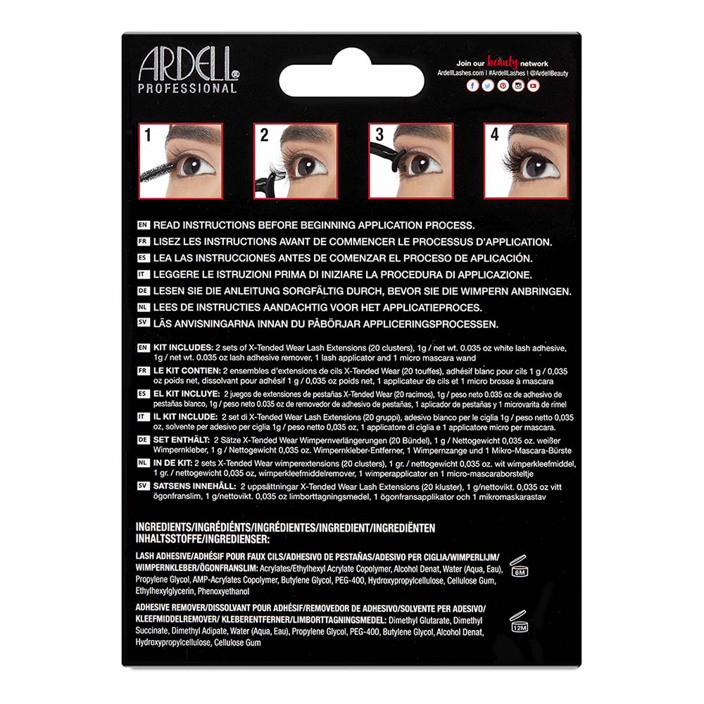 Ardell X-Tended Wear Lashes Kit - 105 Black 64102