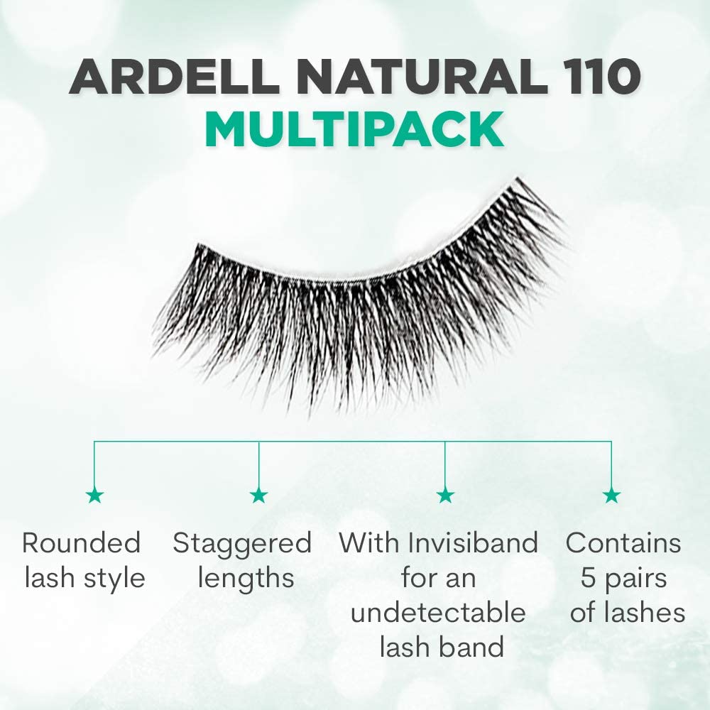 Ardell Natural Lashes 5 Pairs -  110 Black 68981