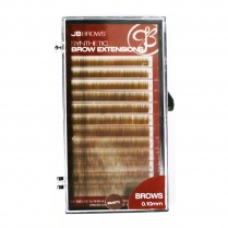 JB Synthetic Brow Extensions 0.10mm x (5,6,7,8 mm) -Brunette