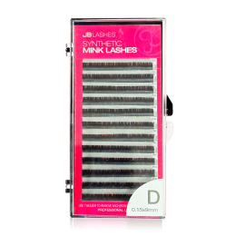 JB D-Curl, Mink Lashes, Black, 0.15 x 9mm JBMD1509