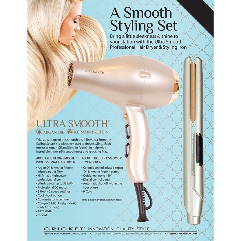 Cricket Ultra Smooth Styling Set Dryer Iron 21371