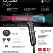 BabylissPRO Falco Professional Ionic Hairdryer BAB8550C