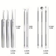 8Pcs Stainless Steel Blackhead Removal Tool Set 30320