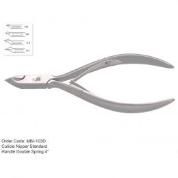 MBI-103D Cuticle Nipper Double Spring 4"  Full Jaw