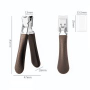 Professional Anti-Splash Thick Hard Nail Clipper Brown 46318