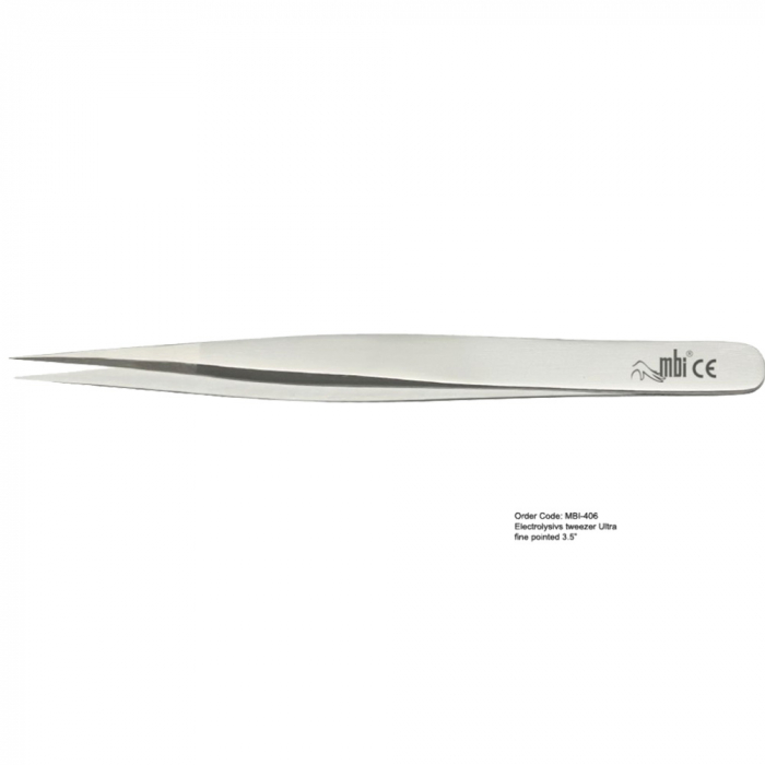 MBI406 Electrolysis Tweezer Fine Pointed Size 3.5"