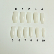 USN Natural Nail Tips Size 0-10 In Clear Box 550 Tips USN701