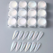 Aurora Mirror Pear White Nail Chrome Powder 12pcs 42520