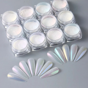 Aurora Mirror Pear White Nail Chrome Powder 12pcs 42520