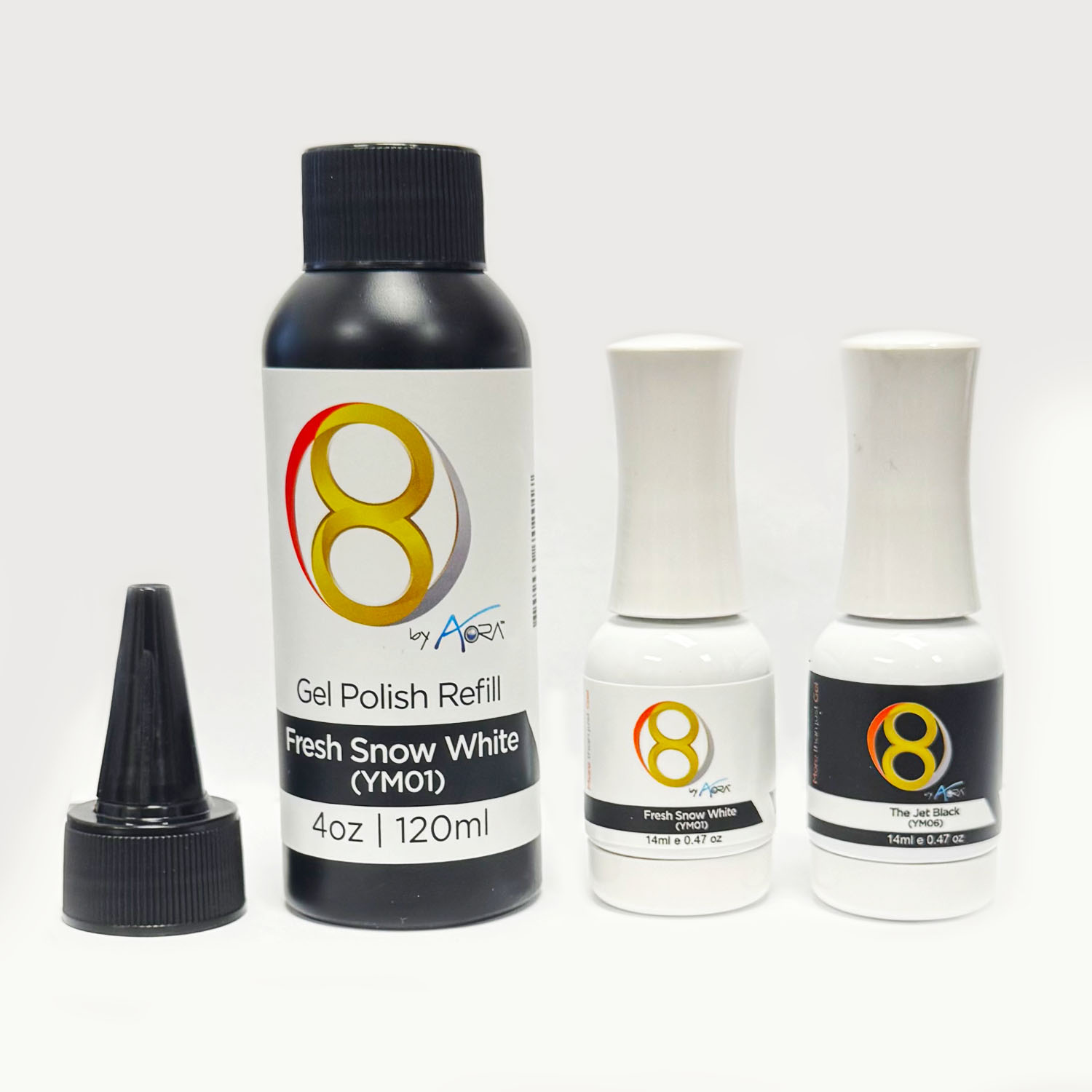 Aora The Jet Black Kit 4oz Refill, YM06, Free YM01 & YM06 0.47oz Aora The Jet Black Kit 4oz Refill, YM06, Free YM01 & YM06 0.47oz
