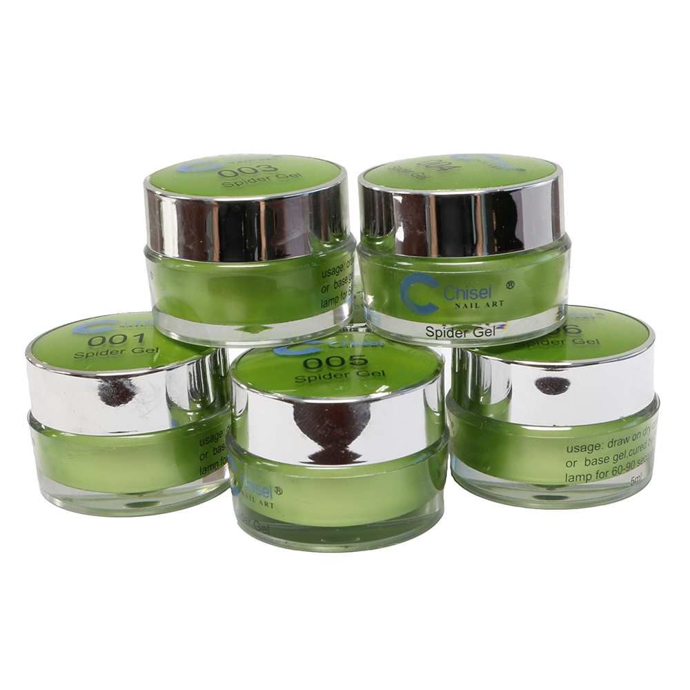 Chisel Nail Art UV/LED Spider Gel Kit 6 Colors 5 ml 0832