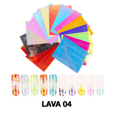Cre8tion Nail Art Sticker 16 pcs Lava 04 #1101-1085