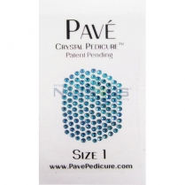 Pave Crystal Pedicure Mini Kit, 8pcs -  Blue Zircon
