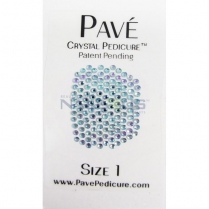 Pave Crystal Pedicure Mini Kit, 8pcs -  Aquamarine
