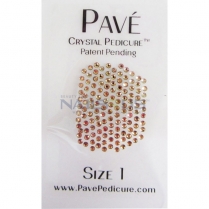 Pave Crystal Pedicure Mini Kit, 8pcs -  Gold