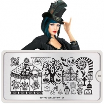 MoYou Nail Art Plate Collection Gothic 01  #MPGOT01