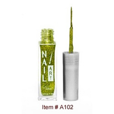 Nubar Nail Art Strippers Lime Green Glitter A102