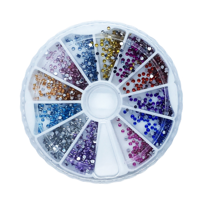 Berkeley Rhinestone Small Round 12 Colors 1440PC/Wheel RS301