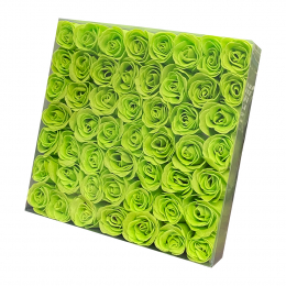 KM Nail Flower Soap Green (49 Roses/Box) 49009