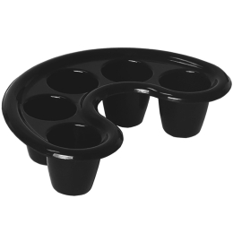 Soft Plastic 5 Finger Manicure Bowl - Black MB310-BK