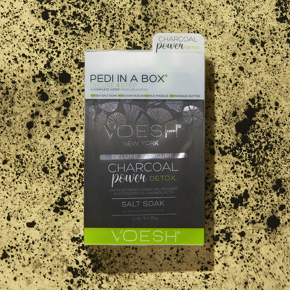 Voesh Pedi In A Box Deluxe 4 Step Charcoal Detox VPC208CHL