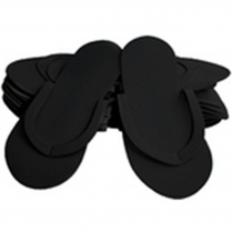 Carepro Slip Resistant Slippers - Black 12 Pairs DTS-SR-BK