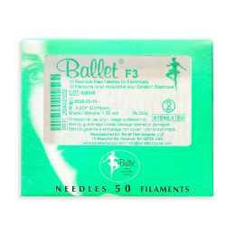 Ballet Stainless Steel Electrolysis Needles F3 -50/pk 02502