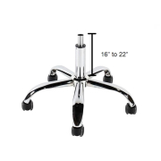J&A Euro Pedi/Mani Stool - Black High Piston
