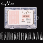 Cre8tion Nail Building Tip Mold 288pcs Mix Shapes 15542