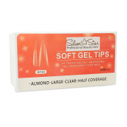 Silver Star Gel Tips 550PC Almond Clear Half Coverage L W100
