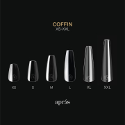 Apres Gel-X Soft Gel Tips Sculpted Coffin Long 280Pcs