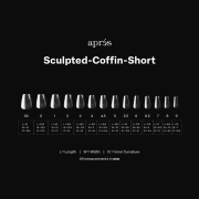 Apres Gel-X Soft Gel Tips Sculpted Coffin Short 280Pcs 11993