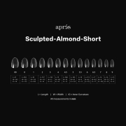 Apres Gel-X Soft Gel Tips Sculpted Almond Short 280Pcs 12099