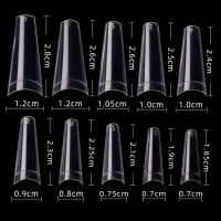 Cre8tion Nail Tips 500pcs 01 Clear Coffin 15129