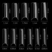 Cre8tion Nail Tips 550 pcs 11 Clear Long Straight 15152