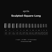 Apres Gel-X Tips Sculpted Square Long 600Pcs 40165