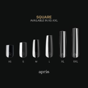 Apres Gel-X Soft Gel Tips Natural Square X-Short 280Pcs 1185