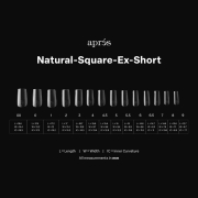 Apres Gel-X Soft Gel Tips Natural Square X-Short 280Pcs 1185