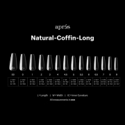 Apres Gel-X Soft Gel Tips Natural Coffin Long 280Pcs 41188