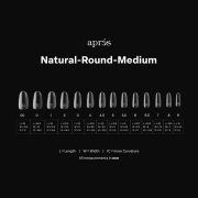 Apres Gel-X Soft Gel Tips Natural Round Medium 280Pcs 41190