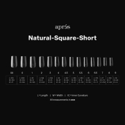 Apres Gel-X Soft Gel Tips Natural Square Short 280Pcs 41191