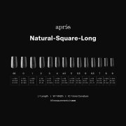 Apres Gel-X Soft Gel Tips Natural Square Long 280Pcs 41193