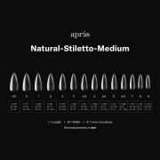 Apres Gel-X Soft Gel Tips Natural Stiletto Medium 280Pcs