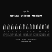 Apres Gel-X Tips Natural Stiletto Medium Refill Bag NSTM1