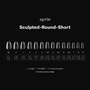 Apres Gel-X Tips Sculpted Round Short 600Pcs 40164