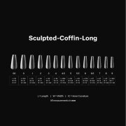 Apres Gel-X Individual Tips Sculpted Coffin Long 50PK SCL4