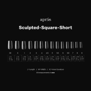 Apres Gel-X Tips Sculpted Square Short 600Pcs 40167