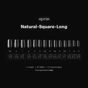Apres Gel-X Tips Natural Square Long Soft 600Pcs 40154