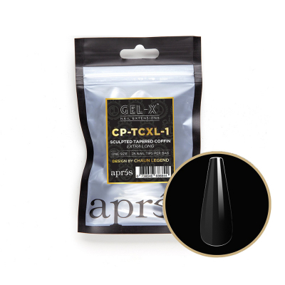 Apres G-X Tips Sculpted Tapered Coffin Extra Long 25P CPTCL1